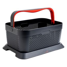 Rati V01763 Cesta de la Compra Antideslizante para Maletero de Coche, Fácil Instalación, de Plástico Reciclado, Color Rojo