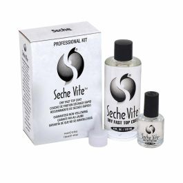 Seche Vite Top Coat Dry Fast Dúo Esmalte Uñas: Secado Rápido Profesional, Acabado Brillante, Duradero y No Amarillea (115ml + 14ml) Precio: 29.49999965. SKU: S0597948