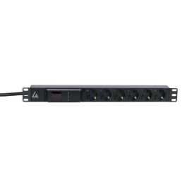 Lanview 19'' rack mount power strip, 4m, 16A with 6 x Schuko type F socket and AMP meter Precio: 81.50000012. SKU: B1CRJGB2K5