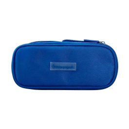 Liderpapel Estuche Portatodo Color Pop con Compartimento Extensible, 2 Cremalleras, Azul, 230x60 mm