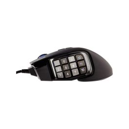 Corsair Ratón Gaming Scimitar Elite RGB Óptico 18000 DPI, 17 Botones Programables, para MOBA/MMO, Ergonómico, USB, Negro