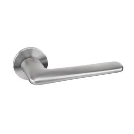 Artículos Inoxidables IN.00.182.RF05N Manilla Puerta Acero Inoxidable AISI 304 Níquel Satinado Diseño Recto Roseta Redonda para Madera y Metal Precio: 32.49999984. SKU: B173S5ASH9
