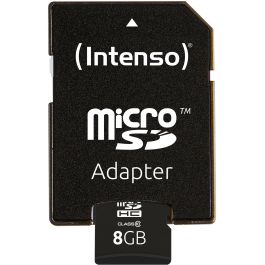 Intenso Tarjeta MicroSDHC de 8GB Clase 10, Velocidad de Lectura 25MB/s, Referencia 3413460
