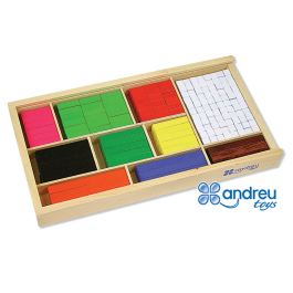 Andreutoys Juego de Barras de Fracciones 308 Piezas 32,5x17,5x4 cm