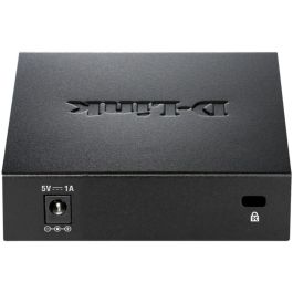 D-Link DES-105 Switch Conmutador de Red 5 Puertos Fast Ethernet 10/100 Mbps RJ-45 Plug & Play, Silencioso con Carcasa Metálica y QoS