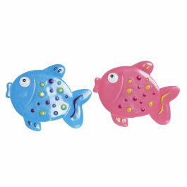 Antideslizantes Kids DKD Home Decor Azul Rosa 1 x 10.5 x 13 cm Set de 6 (2 Unidades)