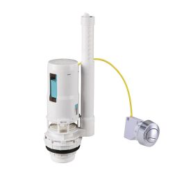 Mirtak Descarga WC doble pulsador con cable, ahorro de agua para tanque bajo, PVC blanco, Ø 38 mm x 21.5 cm Precio: 13.50000025. SKU: S7901780