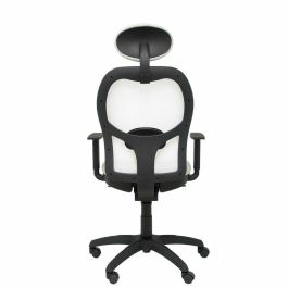 PIQUERAS Y CRESPO Silla Jorquera malla blanca asiento bali gris claro con cabecero fijo PIQUERAS Y CRESPO Silla Jorquera malla blanca asiento bali gris claro con cabecero fijo