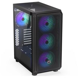 ENDORFY Arx 500 ARGB TG Black PC Gaming ATX micro ATX ITX - Caja de Ordenador con Vidrio Templado y Ventiladores ARGB