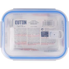 Quttin Fiambrera Rectangular Hermética 1.5L 23x17.5x7.6 cm (6 Unidades)