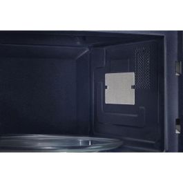 Samsung MS23K3555ES Microondas SOLO 23L, 800W, Plata y Negro, 20 Programas, Cavidad Cerámica, Desodorización, Bloqueo Infantil