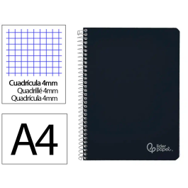 Liderpapel Cuaderno Espiral A4 Witty Tapa Dura 80 Hojas 90gr Cuadro 4mm con Margen Negro Precio: 10.58999986. SKU: B1FAFRGJGA