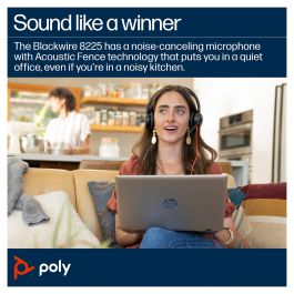 HP Auriculares Estéreo Blackwire C8225-M USB-C/A Certificado para Teams Negro