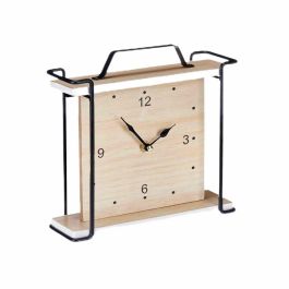 Reloj de Mesa Negro Metal Madera MDF 23 x 21 x 7 cm (6 Unidades) Precio: 75.99000013. SKU: B129JBXBQA