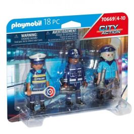 Playmobil Set Figuras Policias con Accesorios para Niños a partir de 4 Años