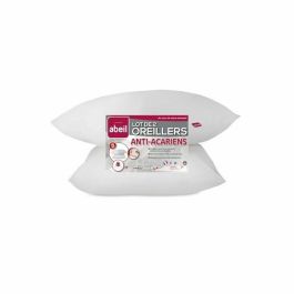 Abeil Pack de 2 almohadas antiácaros Sanitized, certificadas Oeko-Tex, para un sueño seguro y saludable, 60x60 cm, Blanco