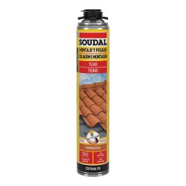 Soudal Espuma para teja pistola roja 750 ml - Espuma de poliuretano resistente al hielo, calor y viento