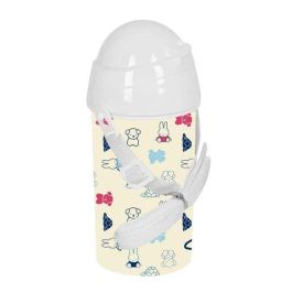 Miffy Botella con Pajita y Apertura Automática "Buddy" 500ml - Ideal para Niños +3 Años - Diseño Miffy Friends