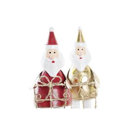 Figura Navidad Tradicional DKD Home Decor Rojo Dorado 4 x 20 x 7 cm (4 Unidades)