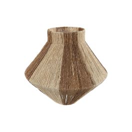 DKD Home Decor Pantalla Tropical 38 x 36 x 38 cm (2 Unidades) de Yute y Metal Natural