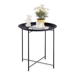 Confortime Mesa Auxiliar de Metal 46.8 cm x 51 cm x 2.7 cm (4 Unidades)