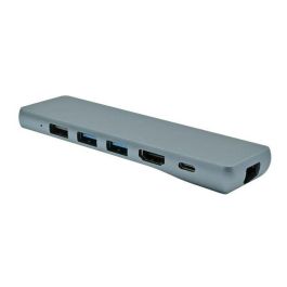 ProXtend USBC-MULTI8-001 MultiHub USB-C 8 en 1 para MacBook con USB-A, USB-C PD, HDMI 4K, Ethernet 1000 Mbps y Lector de Tarjetas