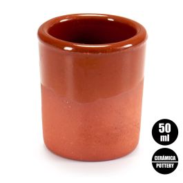 Vaso Chupito Barro 50 ml La Dehesa - 5x5x5 cm, Color Miel (46 Unidades) Vaso Chupito Barro 50 ml La Dehesa - 5x5x5 cm, Color Miel (46 Unidades)