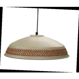 DKD Home Decor Lámpara Techo Moderno Negro Crema Metal Metal Plafón E27 50W 220V 39 x 22 x 39 cm (2 Unidades)