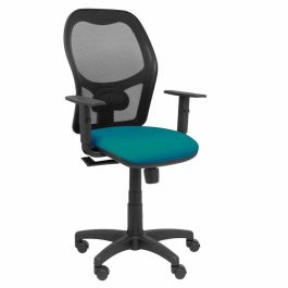 PIQUERAS Y CRESPO Silla Alocen malla negra asiento bali verde petroleo brazos regulables Precio: 192.49999989. SKU: S5703821