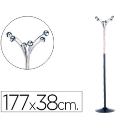 Sie Perchero metálico pie 6 colgadores negro/cromado 38 x 177 cm Precio: 115.49999945. SKU: B1HQV5GZ64