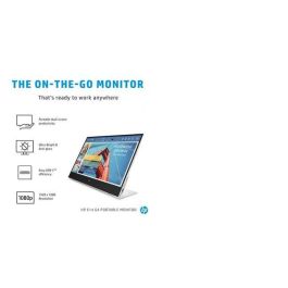 HP E14 G4 Monitor Portátil con Conexión USB-C, Pantalla Extra Brillante y Soporte Abatible para Máxima Productividad y Trabajo Flexible