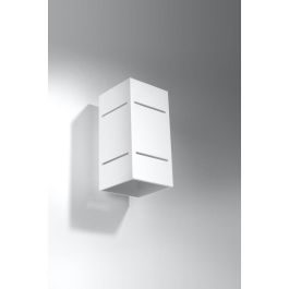 Aplique de pared "Blocco" SOL-SL.0478 - Lámpara pequeña y efectiva para pasillo, dormitorio, habitación de niños. Blanco, negro, gris.