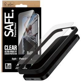 PanzerGlass Protector de Pantalla SAFE de Vidrio Templado iPhone 17 / iPhone 16 Pro, Ultra-Wide Fit, Anti-rayones, Anti-golpes