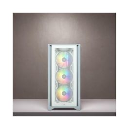 Corsair 4000X RGB Torre Midi ATX Blanca para PC Gaming con Ventana de Cristal Templado