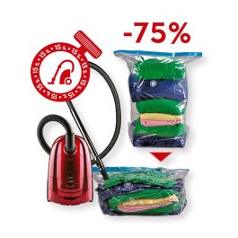 Mondex Funda con válvula de vacío 80x50 cm, Bolsa de vacío transparente para almacenaje