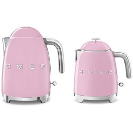 Smeg KLF05PKEU Hervidor de Agua Mini 0.8 L 1400 W Rosa Acero Inoxidable Indicador de Nivel de Agua Filtrado Apagado Automático