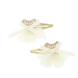 Set de 2 ganchos para pelo dorados con vestido - modelos surtidos Set de 2 ganchos para pelo dorados con vestido - modelos surtidos