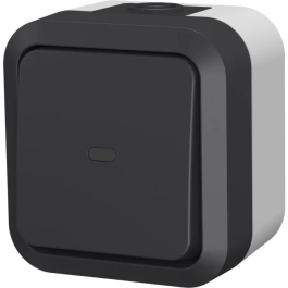 QUARX Interruptor de dos vías 250V Aqua Pro, luz indicadora, IP55, Exterior - QUA1719190948977