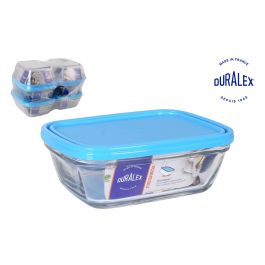 Duralex Fiambrera Rectangular 1.1L Tapa Azul Freshbox 19 x 14 x 7 cm (6 Unidades) Precio: 22.99733018. SKU: B1FGMM7VTY