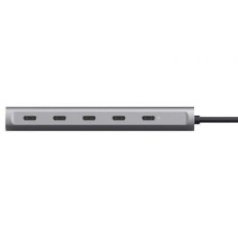 Trust Halyx Hub USB-C 4x USB-C Datos 1x USB-C PD Gris 5 Puertos