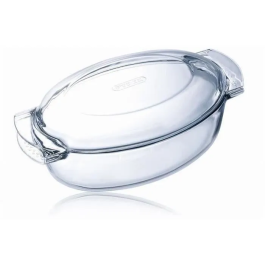 Pyrex 460A000 Cacerola ovalada Vidrio Borosilicato 38cm * 23cm 4.4L + 1.4L Classic