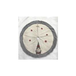 DKD Home Decor Base de Árbol de Navidad Tradicional, Poliéster, Blanco Gris Rojo, 106x106x1 cm (2 Unidades) Precio: 24.99618. SKU: B172TWS5EY