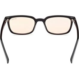 Guess Gafas GU8284 01E Gafas de Sol para Adultos Unisex Rectangulares Negro Brillante Montura Marrón Lente 150 mm