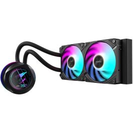 Gigabyte AORUS WATERFORCE X II 240 Refrigeración líquida AIO para CPU - 2 ventiladores ARGB 120mm, pantalla LCD, compatible Intel LGA 1700 y AMD AM5