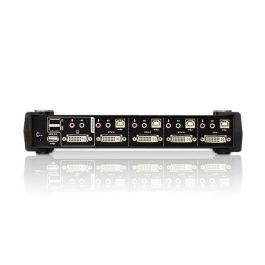 ATEN Switch KVM DVI/USB de 4 Puertos con Audio y Hub USB 2.0 – Conmutador para 4 PCs WUXGA 1920x1200