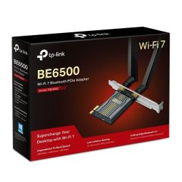 TP-Link BE6500 Tarjeta de Red Wi-Fi 7 (802.11be) Tribanda 2880Mbps Bluetooth PCIe para PC Interno