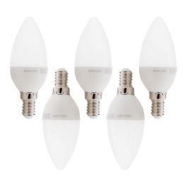 Pack 5 Bombillas LED E14 5W 410Lm 6000ºK 40.000H [HO-C37-E14-5W-RC-CW-PK5-AP]