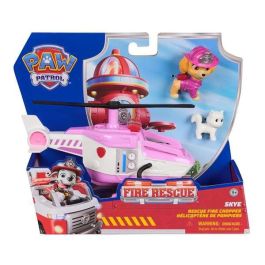 Paw Patrol Vehículo de Rescate de Bomberos Fire Rescue - Juguete Modelos Surtidos para Niños +3 Años - Medidas 20,3x25,4x8,13 cm