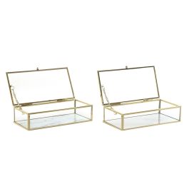 Joyero Moderno DKD Home Decor Dorado 11 x 5 x 20 cm (2 Unidades) Joyero Moderno DKD Home Decor Dorado 11 x 5 x 20 cm (2 Unidades)