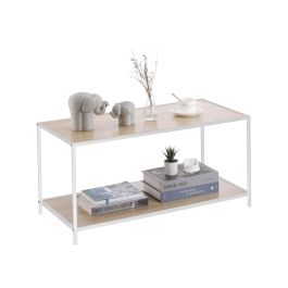 Inde Mueble Auxiliar de 2 Niveles Madera y Metal 78 x 38 x 38 cm Moblekit (3 Unidades)